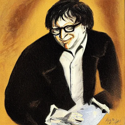 Prompt: bill gates as a demon painted by Goya.