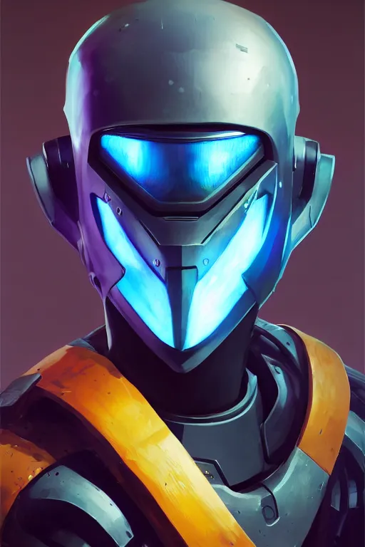 Image similar to epic mask helmet robot ninja portrait stylized as fornite style game design fanart by concept artist gervasio canda, behance hd by jesper ejsing, by rhads, makoto shinkai and lois van baarle, ilya kuvshinov, rossdraws global illumination radiating a glowing aura global illumination ray tracing hdr render in unreal engine 5