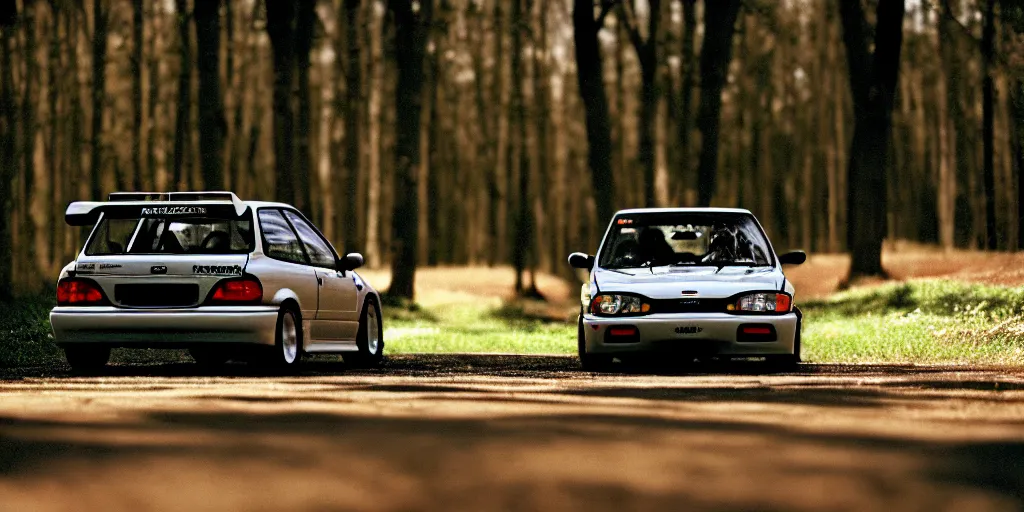 Image similar to photograph, 1999 subaru impreza 2.5RS, GC8, cinematic, 8k, depth of field, bokeh.