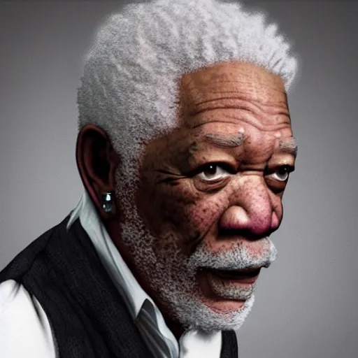 Prompt: Photorealistic winged Morgan Freeman