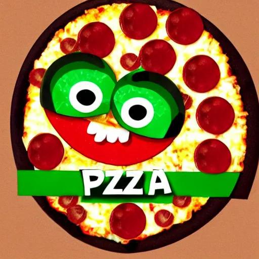 Image similar to a really scary pizza