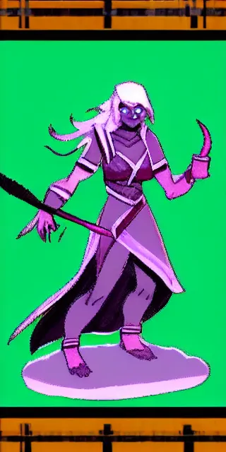 Prompt: D&D style drow fighter