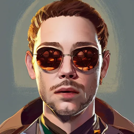 Image similar to portrait in the style of disco elysium, trending on artstation