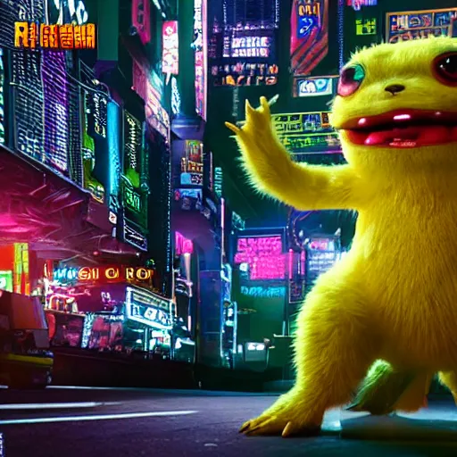 Image similar to high quality 3 d render cyberpunk very tennis ball monster highly detailed, unreal engine cinematic smooth, in the style of blade runner & detective pikachu, basil gogos, chalk, low angle, uhd 8 k, sharp focus, illustrated by basil gogos