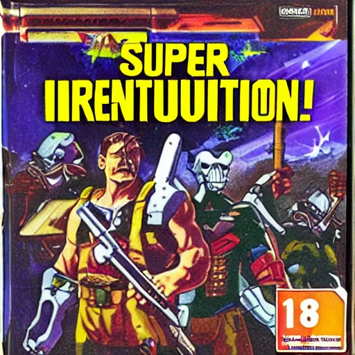 Image similar to super Nintendo box art for Insurrection January 6th, the game