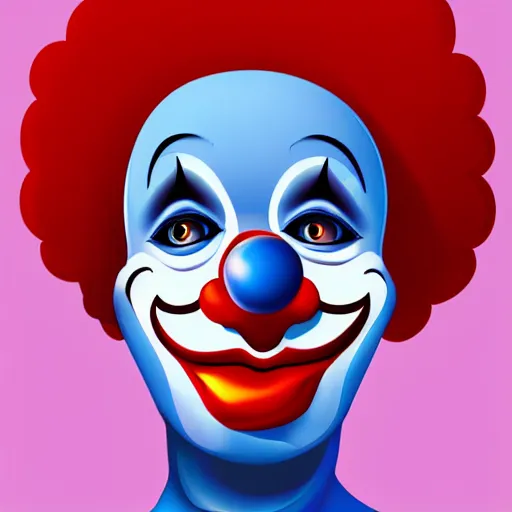 Prompt: clown , digital art , 4k , trending on artstation , vector illustration