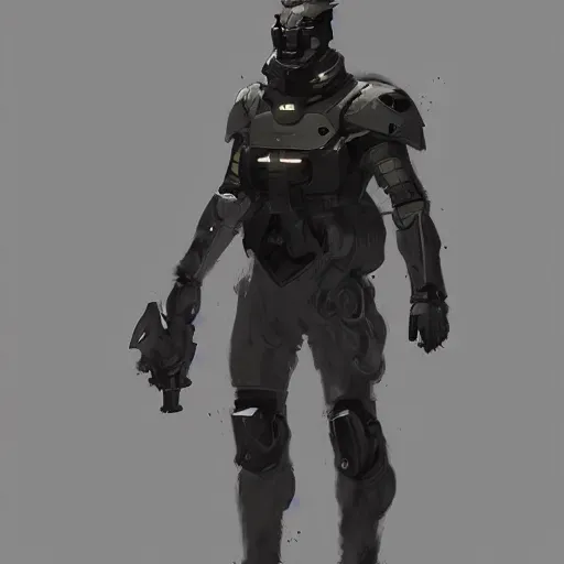 Image similar to concept art by greg rutkowski, a futuristic soldier from the near future, around the 2 2 nd century, wearing a futuristic tactical gear, artstation hq.