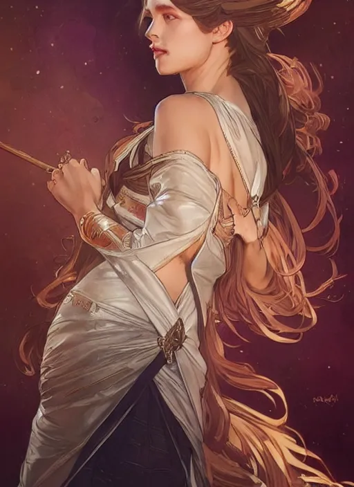 Image similar to selti as queen, incredibly detailed face, true anatomy, art by artgerm and greg rutkowski and alphonse mucha