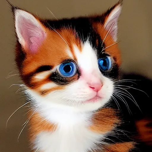 Image similar to a cute baby calico kitten