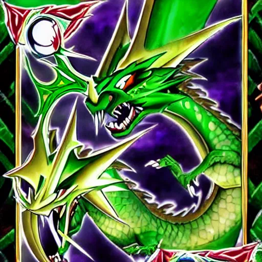 Image similar to green dragon, yugioh style