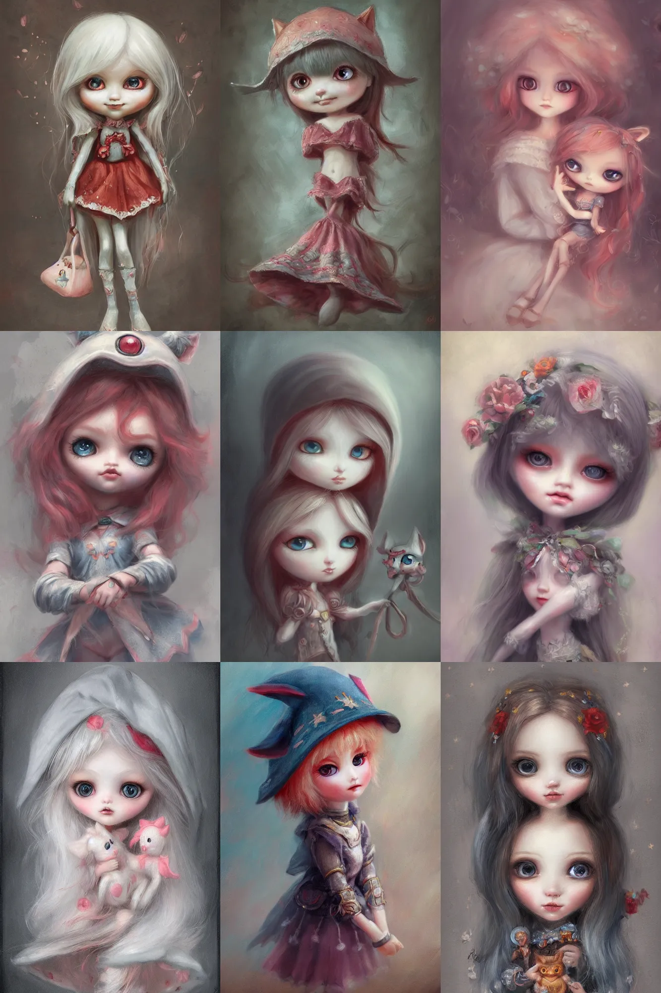 Cute 2024 doll paintings