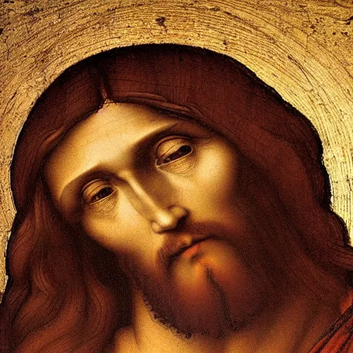 Image similar to jesus christ as imagined by leonardo da vinci