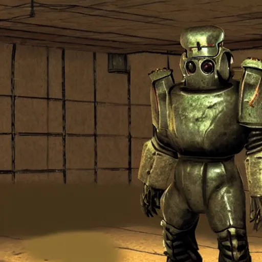 Image similar to the master from fallout 1 ( greatly illustrated, high detailed, cinematic still frame clear shot, hyperrealistic, photo - realistic, uhd, 4 k, good quality image )