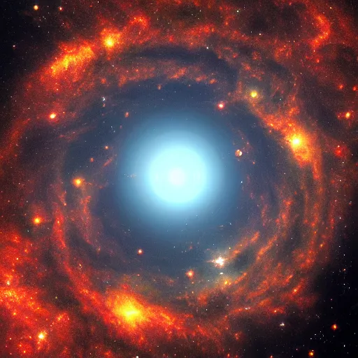 Prompt: The universe is like a giant time eye looking at us, deep space hubble photograph, ultra-realistic, trending on artstation