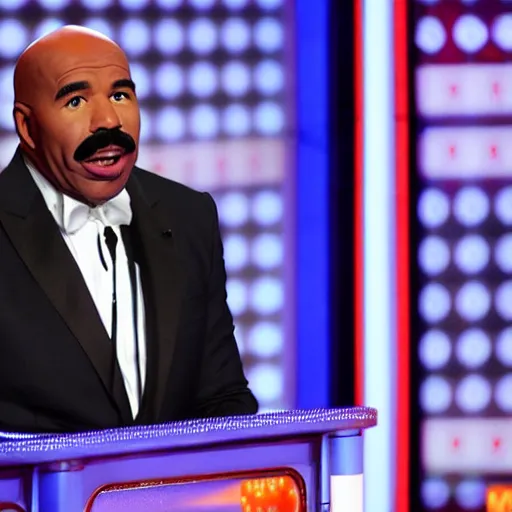 Image similar to Steve harvey on family feud as George Washington