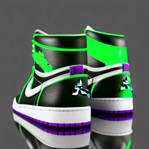 Jordan 1 store green and purple