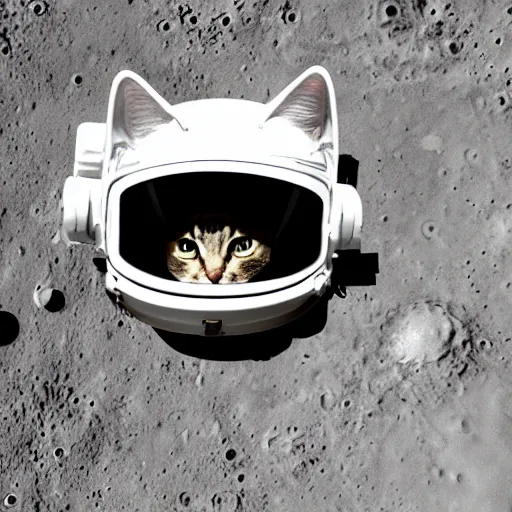 Image similar to cat astronaut explores the surface of Mars