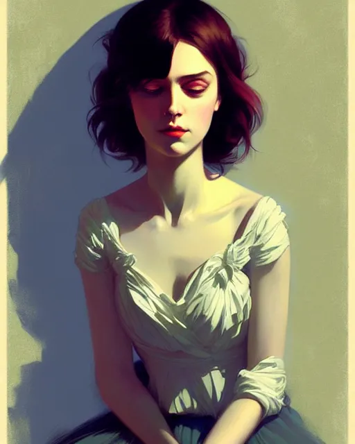Prompt: stylized portrait of an artistic pose, composition, young victorian sad fancy lady, cinematic moody colors, realistic shaded, fine details, realistic shaded lighting poster by ilya kuvshinov, magali villeneuve, artgerm, jeremy lipkin and michael garmash and rob rey