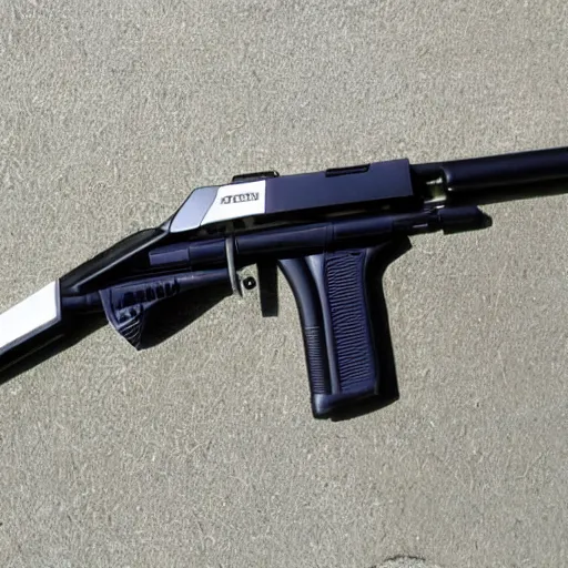 Image similar to futuristic weapon shotgun, fs
