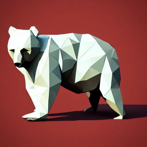 Image similar to low poly bear