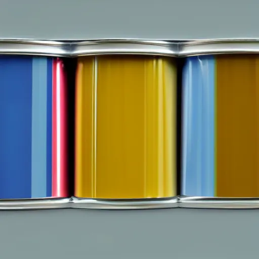 Image similar to can of paint, minimal, modern, solid colors, yellow