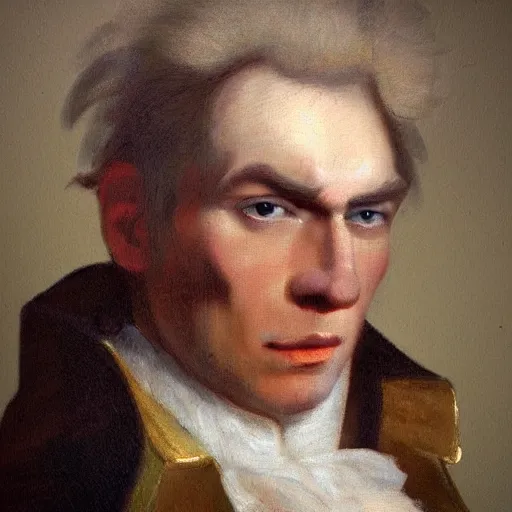 Image similar to An 18th century oil painting of Jerma985, portrait of Jerma985, grainy, realistic, very realistic, hyperrealistic, highly detailed, very detailed, extremely detailed, very neat, very epic, very cool, detailed, trending on artstation