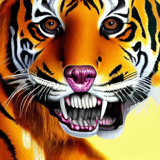 Prompt: a detailed digital art of steve buscemi tiger, 8k, ornate, intricate