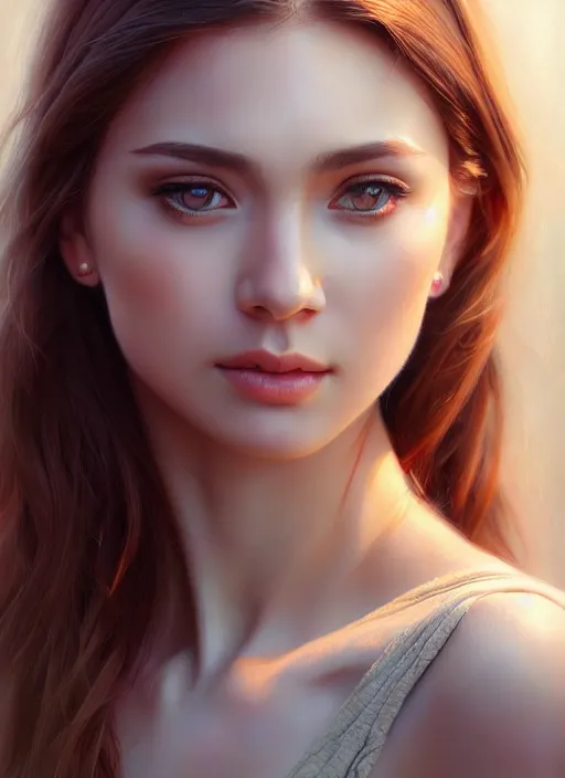 Image similar to photo of a gorgeous young woman in the style of stefan kostic, realistic, sharp focus, 8 k high definition, insanely detailed, intricate, elegant, art by stanley lau and artgerm