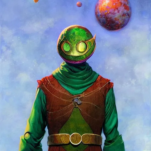 Prompt: Mysterio, artwork by Esao Andrews,