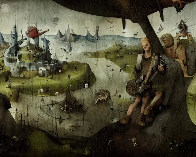 Image similar to hieronymus bosch concept art of the last of us videogame