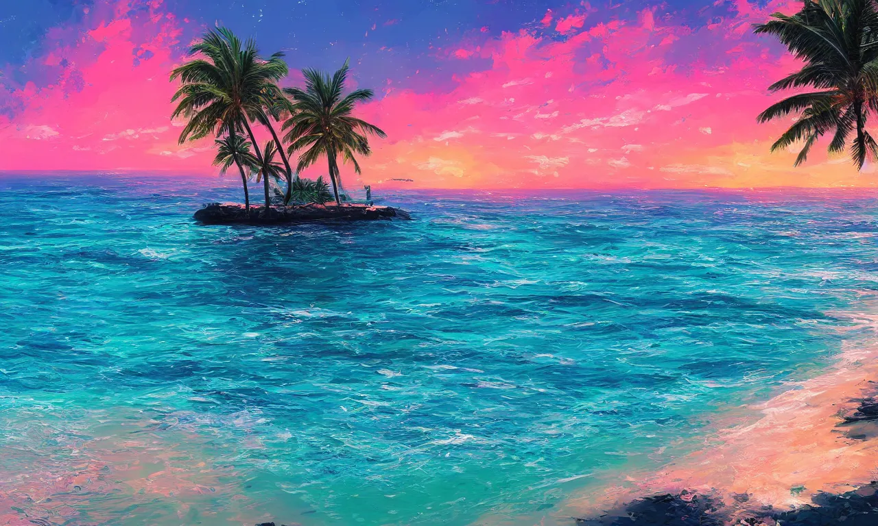 Image similar to paradise beach by alena aenami artworks in 4 k