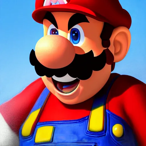 Prompt: Mario in real life, realistic, very realistic, hyperrealistic, highly detailed, very detailed, extremely detailed, detailed, digital art, oil painting, trending on artstation, headshot and bodyshot, detailed face, very detailed face, extremely detailed face, HD Quality, 8k resolution