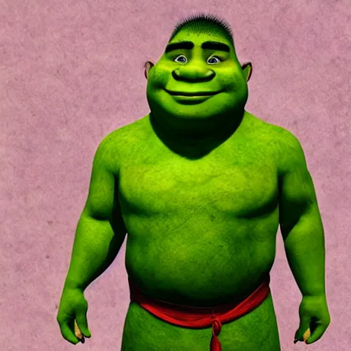 Prompt: asian Shrek