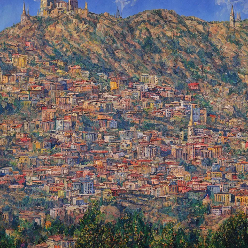 Prompt: tbilisi painted by david bowie