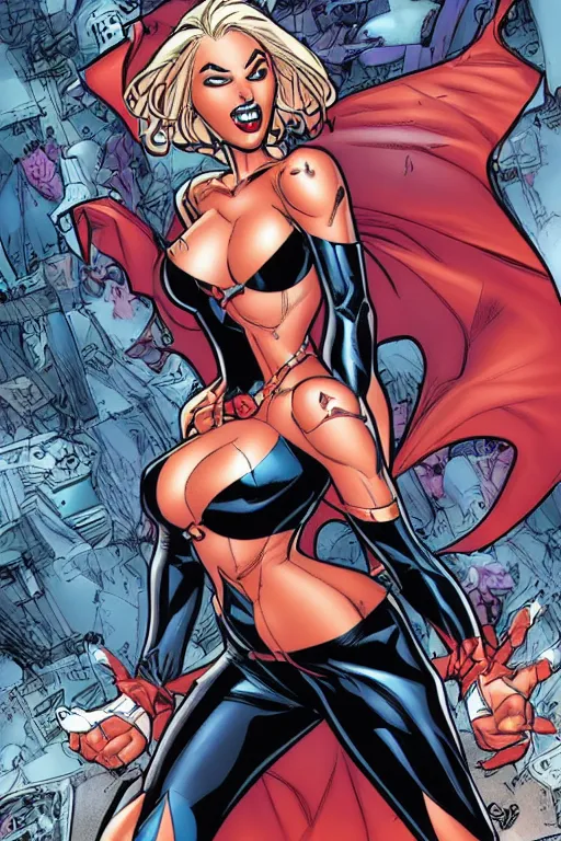 Image similar to comic book cover art of danger girl by j. scott campbell