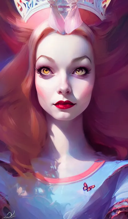 Image similar to illustration of alice from alice in wonder land, portrait, sharp focus, digital art, concept art, dynamic lighting, by anna dittmann 0. 3 5, mark arian 0. 2 5, marc davis 0. 7 5, and sandra chevrier 0. 5 5