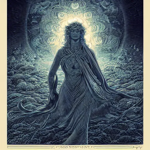 Image similar to astral projection by gustave dore and dan mumford, artstation, 4 k, intricate