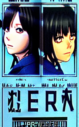 Image similar to movie poster for a 1 9 9 8 live - action adaptation of serial experiments lain. photographic ; photorealistic.