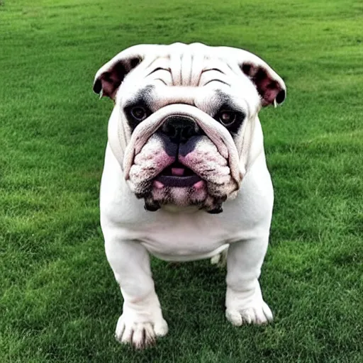 Prompt: a bulldog that looks exactly like benedict cumberbatch