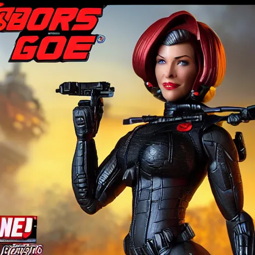 Image similar to the baroness from hasbro g. i joe, 8 k hyperdetailed, photo realistic