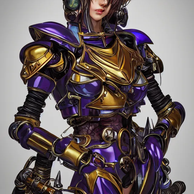 Image similar to studio portrait of lawful good colorful female holy mecha paladin absurdly beautiful, elegant, young thin bikini model, ultrafine hyperrealistic detailed face illustration by kim jung gi, irakli nadar, intricate linework, sharp focus, bright colors, matte, octopath traveler, final fantasy, unreal engine highly rendered, global illumination, radiant light, intricate environment