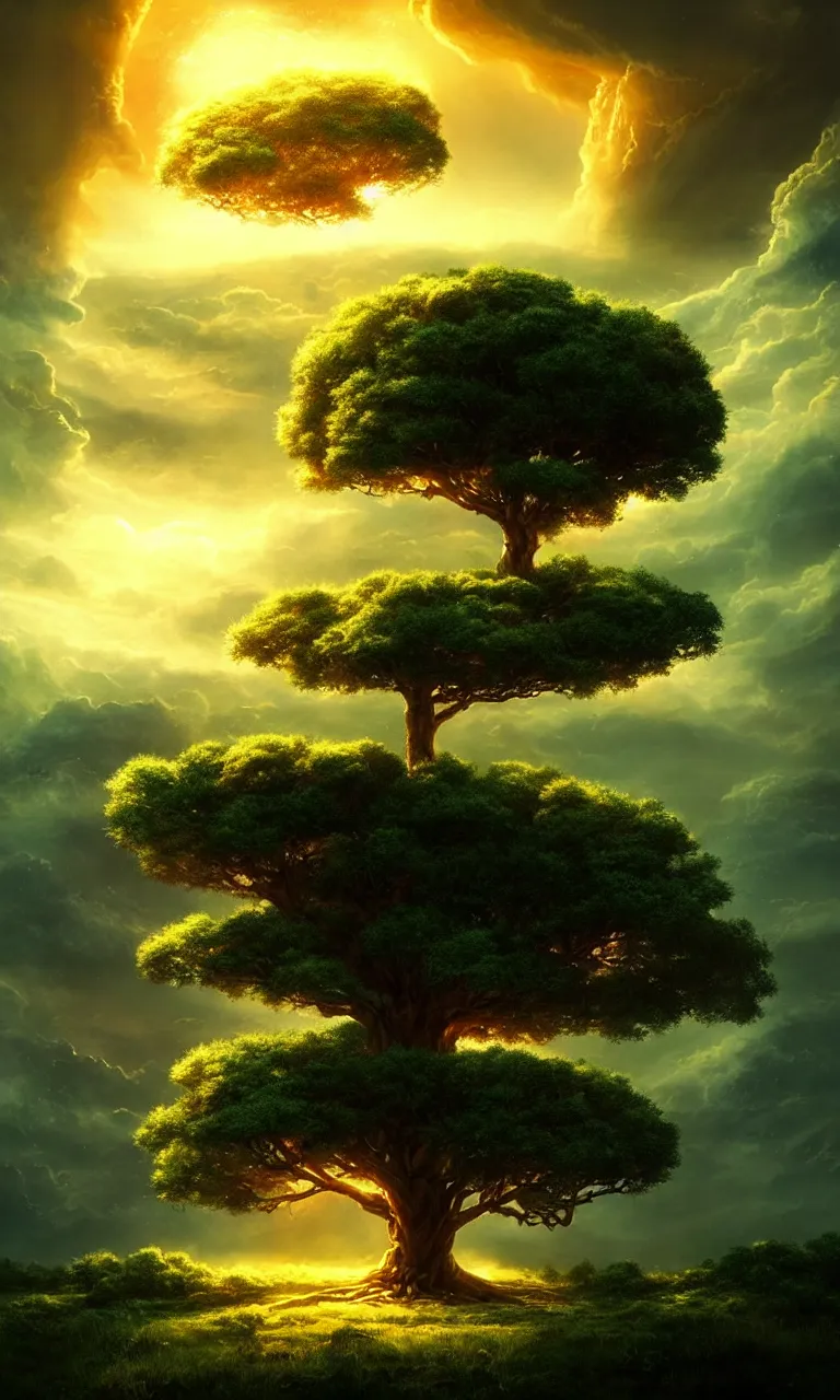 Prompt: godly tree of life seen from outer space engulfs the earth closeup upscale, cinematic view, epic sky, detailed, concept art, low angle, high detail, warm lighting, volumetric, godrays, vivid, beautiful, trending on artstation, by jordan grimmer, huge scene, grass, art greg rutkowski