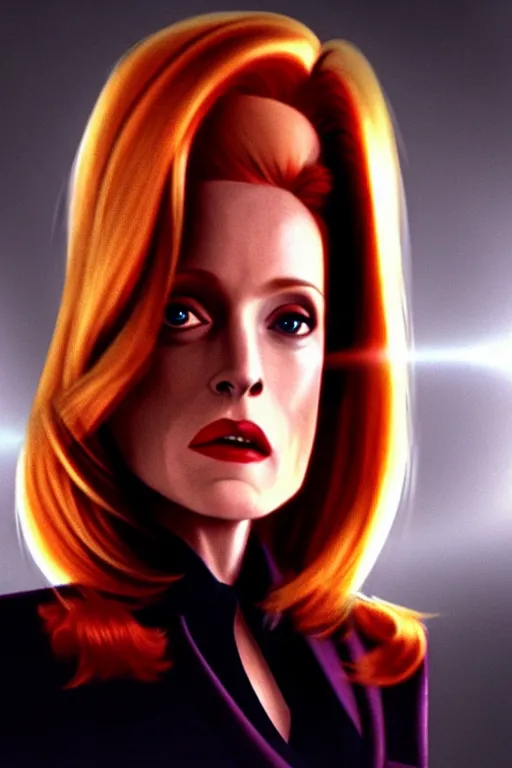 Image similar to dana scully as an alien queen