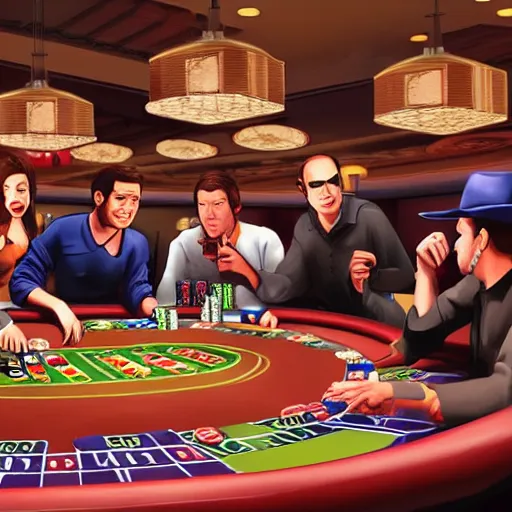 Image similar to a group of monkey's at a casino playing poker, Hyper Realism, realistic, cinematic lighting, ambient lights,