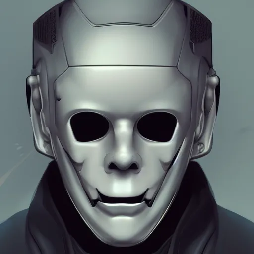 Prompt: A robot version of Michael Myers, hyperdetailed, artstation, cgsociety, 8k