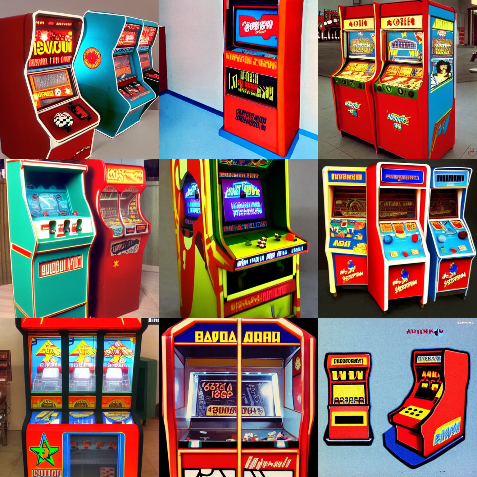 Prompt: soviet arcade automat, retro , ussr, 1980, game