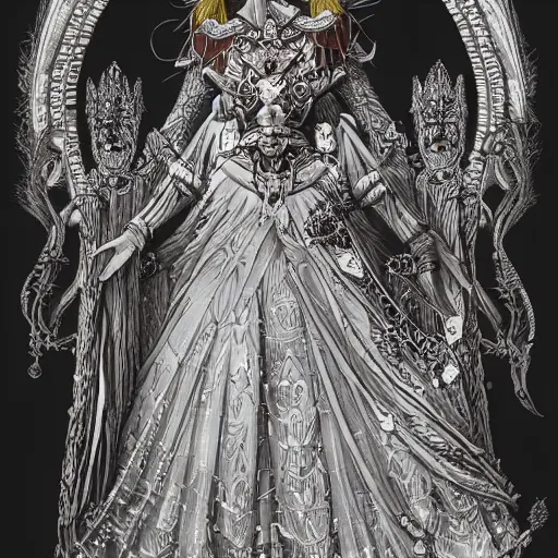 Image similar to photo of beautiful queen of death, 4 k, godly, intricate, detailed