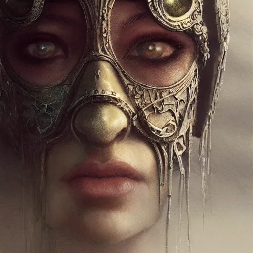 Prompt: Very very very very highly detailed epic avatar of face with venetian mask, intricate, dystopian, sci-fi, extremely detailed, digital painting, artstation, concept art, smooth, sharp focus, illustration, intimidating lighting, incredible art by Artgerm Anton Pieck and Greg Rutkowski and Jakub Rozalski