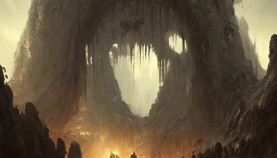 Image similar to A beautiful painting of a Gateway to hell by greg rutkowski and Kalin Popov , Trending on artstation HD.