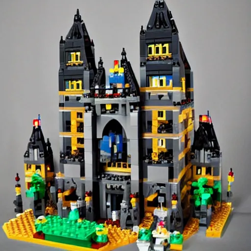 Image similar to enormous castle lego set